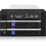 Icy Dock MB901SPR-B R1, Wechselrahmen schwarz/silber