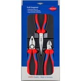 KNIPEX Montage-Paket 00 20 11 , Zangen-Set blau, gezahnte Griffflächen, Schneiden mit Facetten