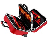 KNIPEX Werkzeugkoffer "BIG Twin Move RED" Elektro Kompetenz, 42-teilig, Werkzeug-Set rot, mit Werkzeug-Sortiment für Arbeiten an elektrischen Anlagen