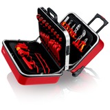 KNIPEX Werkzeugkoffer "BIG Twin Move RED" Elektro Kompetenz, 42-teilig, Werkzeug-Set rot, mit Werkzeug-Sortiment für Arbeiten an elektrischen Anlagen