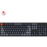 Keychron K10, Gaming-Tastatur schwarz/grau, DE-Layout, Gateron G Pro Red, Hot-Swap, Aluminiumrahmen, RGB