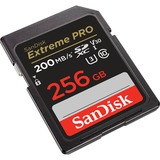 SanDisk Extreme PRO 256 GB SDXC, Speicherkarte schwarz, UHS-I U3, Class 10, V30