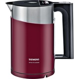 Siemens Sensor for senses TW 86104P , Wasserkocher dunkelrot/edelstahl, 1,5 Liter