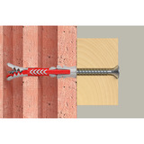 fischer Dübel DuoPower 8x65  hellgrau/rot, 700 Stück, Eimer