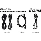 iiyama LH5041UHS-B2AG, Public Display schwarz (glänzend), UltraHD/4K, VA, HDMI, VGA