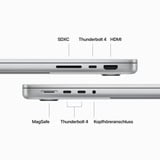 Apple MacBook Pro (14") 2023 CTO, Notebook silber, M3 Pro 18-Core GPU, MacOS, Deutsch, 36 cm (14.2 Zoll) & 120 Hz Display, 512 GB SSD