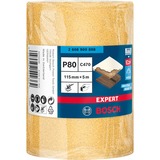Bosch Expert C470 Schleifblatt, 115mm, K80 5 Meter Rolle, für Schwingschleifer, zum Handschleifen