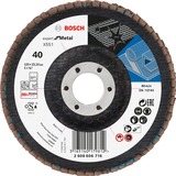 Bosch Fächerschleifscheibe X551 Expert for Metal, Ø 125mm, K40 Bohrung 22,23mm, abgewinkelt