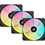 Corsair iCUE LINK QX120 RGB 120-mm-PWM-Lüfter, Gehäuselüfter schwarz, Starter-Kit, 120 mm