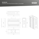 Digitus 4 Port Fast Ethernet Netzwerk Switch, Industrial 