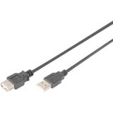 Digitus USB 2.0 Verlängerungskabel, USB-A Stecker > USB-A Buchse schwarz, 1,8 Meter