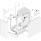 HYTE X50 Snow White, Tower-Gehäuse weiß, Tempered Glass
