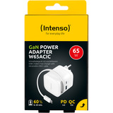 Intenso Power Adapter W65ACIC GaN, Ladegerät weiß, 65W