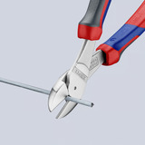 KNIPEX Kraft-Seitenschneider 74 05 200, Schneid-Zange rot/blau, Länge 200mm, mit KNIPEXtend-Schnittstellen