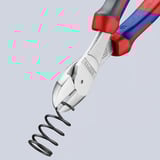 KNIPEX Kraft-Seitenschneider 74 05 200, Schneid-Zange rot/blau, Länge 200mm, mit KNIPEXtend-Schnittstellen