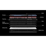 Keychron  V6, Gaming-Tastatur schwarz/blaugrau, DE-Layout, Keychron K Pro Brown, Hot-Swap, RGB