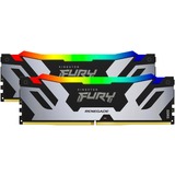 Kingston FURY DIMM 32 GB DDR5-6400 (2x 16 GB) Dual-Kit, Arbeitsspeicher silber/schwarz, KF564C32RSAK2-32, Fury Renegade RGB, INTEL XMP