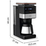 Krups Grind Aroma XL KT8428 mit Mahlwerk, Filtermaschine schwarz/edelstahl, Thermokanne