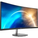 MSI PRO MP341CQDE, LED-Monitor 86.35 cm (34 Zoll), schwarz/silber, Curved, UWQHD, 100 Hz, FreeSync, HDMI, Displayport, 100Hz Panel