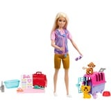 Mattel Barbie-Tierrettungsspielset mit blonder Puppe, 2 Tierfiguren und Zubehör 
