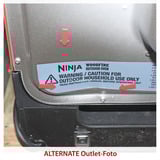 Ninja Woodfire, elektrischer Outdoor-Ofen, Pizzaofen und Smoker OO101EU braun/silber, 2.400 Watt, für Pizzen bis ca. Ø 30cm