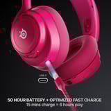 SteelSeries Arctis Nova 7 Wireless Gen 2, Gaming-Headset magenta, Bluetooth, 2.4 GHz-USB-Dongle, (optimiert für PC)