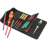 Wera Kraftform Kompakt VDE 16 Universal 1 Tool Finder, 16-teilig, Schraubendreher rot/gelb, inkl. Steckgriff, Phasenprüfer, VDE-Wechselklingen