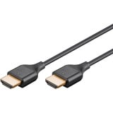 goobay Slim High-Speed-HDMI-Kabel mit Ethernet, 8K @ 60Hz schwarz, 0,5 Meter