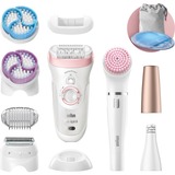 Braun Silk-épil 9-975 SensoSmart Beauty Set 9, Epiliergerät weiß/roségold