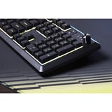 Corsair SKIFF 100, Gaming-Tastatur schwarz, DE-Layout, Rubberdome