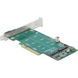 DeLOCK PCI Express x8 Karte zu 2 x intern NVMe M.2 Key M - Bifurcation, Controller 