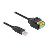 DeLOCK USB 2.0 Adapter, USB-B Stecker > 5 Pin Terminalblock schwarz, 15cm