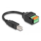 DeLOCK USB 2.0 Adapter, USB-B Stecker > 5 Pin Terminalblock schwarz, 15cm