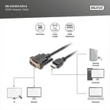 Digitus HDMI auf DVI-D-Adapterkabel schwarz