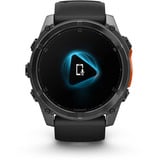 Garmin fēnix 8 - 51 mm, AMOLED, Smartwatch Schwarz/Schiefergrau, Silikon-Armband, Edelstahl