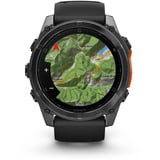 Garmin fēnix 8 - 51 mm, AMOLED, Smartwatch Schwarz/Schiefergrau, Silikon-Armband, Edelstahl