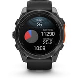 Garmin fēnix 8 - 51 mm, AMOLED, Smartwatch Schwarz/Schiefergrau, Silikon-Armband, Edelstahl