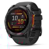 Garmin fēnix 8 - 51 mm, AMOLED, Smartwatch Schwarz/Schiefergrau, Silikon-Armband, Edelstahl