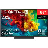 LG 55QNED83B6A.AEUD, QNED-Fernseher 139 cm (55 Zoll), schwarz, UltraHD/4K, Mini LED, Triple Tuner, 120Hz Panel
