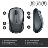 Logitech M235 Wireless, Maus schwarz/grau