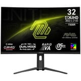 MSI MAG 321CUPDFDE Generalüberholt, Gaming-Monitor 80 cm (31.5 Zoll), schwarz, UltraHD/4K, Rapid-VA, Curved, Dual-Mode 160/320 Hz, USB-C, 320Hz Panel
