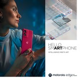 Motorola Edge 50 Fusion 256GB, Handy Hot Pink, Kunstleder, Dual SIM, Android 14, 8 GB LPDDR5