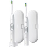 Philips Sonicare ProtectiveClean 6100 HX6877/34, Elektrische Zahnbürste weiß/silber, inkl. 2. Handstück