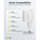 goobay 45 W USB-C PD GaN Schnellladegerät Nano weiß