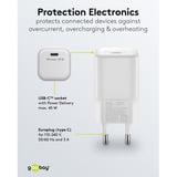 goobay 45 W USB-C PD GaN Schnellladegerät Nano weiß
