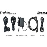 iiyama ProLite T1721MSC-B3, LED-Monitor 43 cm (17 Zoll), schwarz (matt), SXGA, TN, Touchscreen