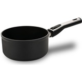 Cerafit Plasma Stielkasserolle Ø 18cm, Topf schwarz, mit abnehmbarem Griff, Design-Glasdeckel