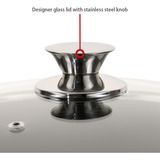 Cerafit Plasma Stielkasserolle Ø 18cm, Topf schwarz, mit abnehmbarem Griff, Design-Glasdeckel