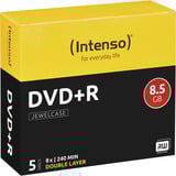 Intenso DVD+R DL 8,5 GB, DVD-Rohlinge 8-fach, 5 Stück