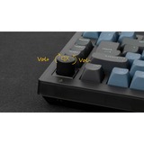 Keychron V1 Knob, Gaming-Tastatur schwarz/blaugrau, DE-Layout, Keychron K Pro Brown, Hot-Swap, RGB, PBT